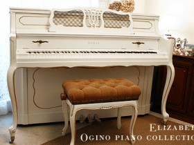 伊麗莎白KAWAI /室内裝飾鋼琴白公主鋼琴白色的卡瓦依鋼琴
